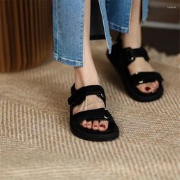 Sandals Sand Women Shoes Fashion Chunky Heeled Sandalias Vintage Chaussures Femme Cosy Sapatos Feminino Round Toe Zapatillas