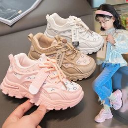 Spring Autumn Children Sneakers Girls Boys Kids Fashion Sport Tennis Shoes Leather Casual Flat Breathable Non Slip Shoe 240223