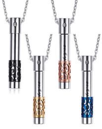 stainless steel cylinder urn pendant necklace for memorial human being cremation ashes chain 207543378