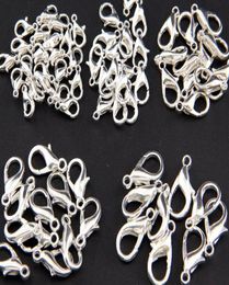 10mm21mm Jewellery Findings Alloy antique Silver Rhodium lobster clasp Hooks for necklace bracelet chain6772664