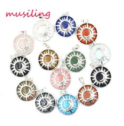 Pendants Pendulum Moon and Sun Jewelry For Women Natural Stone Crystal Charms European Reiki Healing Amulet Fashion Mens Jewelry9652794