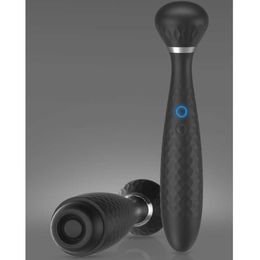 Laile Black Knight Shaker Mushroom Head Double headed Massage Stick Female Masturbation Adult Supplies 231129