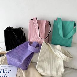 Evening Bags For Women Summer Korean Version Large Capacity Striped Shoulder Bag Tote Fashion All-match Purses And Handbags