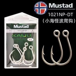 Fishhooks Mustad 10121 Jig Bait Sea Fish Hooks Black Fish Carp Fishing Lure Anzol High Carbon Steel Sharp Barbed Fishhook Pesca