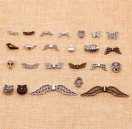 50 Pieces Jewelry Making Supplies Bird Beads Butterfly Angel Wings Love Beads Hole HJ2359151398