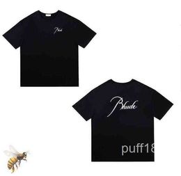 Designer Shirts Summer Mens Tshirts Womens Rhude Designers for Men Tops Letter Polos Embroidery Tshirts Clothing Short Sleeved Tshirt 5QPK J IE2X