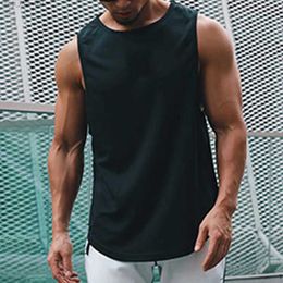 Men's Tank Tops Mens Fitness Tank Tops Quick Dry Sports Training Muscle Vest Running Fitness Sleeveless Singlet Yoga Bodybuilding UndershirtL2402