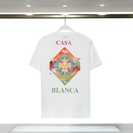 Casablanca shirt 22ss designer shirt Masao San printed men's casual shirt women's loose silk shirt short sleeved luxury casual hip-hop short sleeved shirt