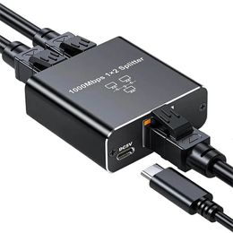 RJ45-Splitter, 1 bis 2 Gigabit-Ethernet-Adapter, 1000 m Internet-Netzwerkkabel-Extender, RJ45-Anschluss für PC, TV-Box, Router, Sharer