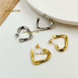 New Triangle Stud Twisted Geometric Lines Light Commuter Niche High-end Trend Temperament Fashion Earrings Jewellery Accessories 2024