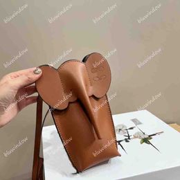 Mini Crossbody Bags Women Cell Phone Pocket Animal Cute Bag Womens New Designer Shoulder Bag Leather Elephant Wallet Pockets D2304240v