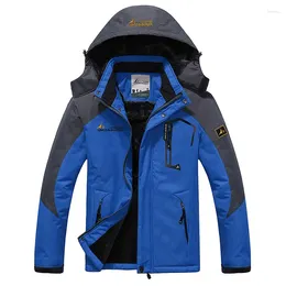 Hunting Jackets Men's Winter Inner Fleece Waterproof Jacket Outdoor Sport Warm Brand Coat Hiking Camping Skiing Male ALI001