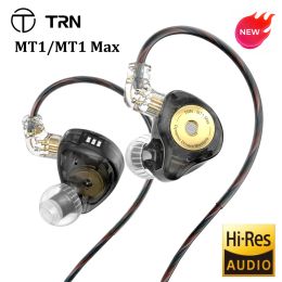 Headphones TRN HiFi Earphone Wired Headphones Dual Magnet Dynamic Driver with Tuning Switch Earbuds Bass Headset MT1 / MT1 MAX Optional