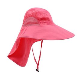 Outdoor Hats Fishing Sun Hat Uv Protection Neck Er Protect Caps Wide Brim Flap For Travel Cam Hiking Boating Drop Delivery Sports Ou Dhqqp