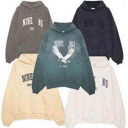 2024 Women Desginer Fashion Cotton Hooded New AB Annie Bing Classic Letter Print Wash Water Color Snowflake Sweatshirt Hoodies 689vvv