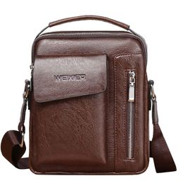 Designer-Vintage Messenger Bag Men Shoulder bags Pu Leather Crossbody Bags For Men Retro Zipper Man Handbags252v