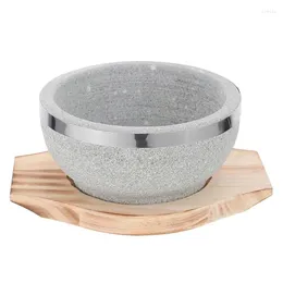 Bowls Korean Stone Bowl Soup Stew Bibimbap Service Ceramic Casserole Ramen Noddle