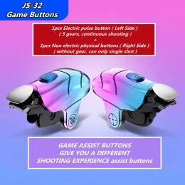 Gamepads JS32 Mobile Phone Game Trigger L1 Pulse R1 Physics Key Button Gamepad Joystick for PUBG Aim Shooting Controller for IOS Android