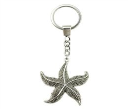 6 Pieces Key Chain Women Key Rings Car Keychain For Keys Starfish 50x43mm5221284