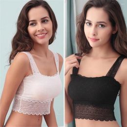 Camisoles & Tanks Sexy Bustier Camis Boob Tube Tank Top Lace Bandeau Bra Crop Stretch Strap