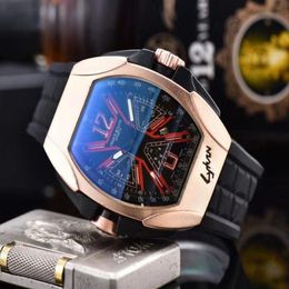 Luxury Mens Watches Diamond Bezel Rose Gold Black Skeleton Dial Automatic Wristwatches Top relogies for men Black Rubber Sports Wa267W