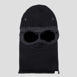 Extra Fine Merino Wool Goggle Balaclava Beanie Knit Hat Outdoor Retains Heat Windbreak Hood Men Cap Skull Caps Black ONESIZE3022