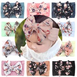 Hair Accessories 2024 Children's Baby Elastic Band Boho Bow Nylon Girl Bandeau Cheveux