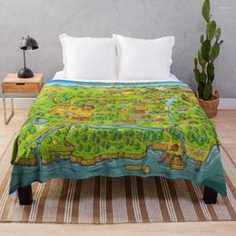 Blankets Stardew Valley Map Throw Blanket For Travel Light Decorative Sofa