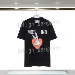 Men's Moschinos T-shirts Designer Womens Moschinos T-shirt Italian Brands Pure Tees Unisex High Street Cartoon Bear Round for Outdoor Walking 87