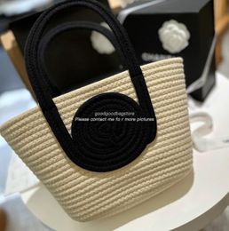 Top handle Straw weave Font Tote Clutch Bag Raffias handbag Womens embroidery classic luxurys lady Basket Bag Shoulder Designer men Purses pochette CrossBody o1298