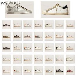 Goldenss Goosess Distressed Superstar Sneakers for Men and Women in W