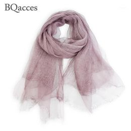 Scarves Fashion Women Solid Color Folded Double-layer Silk Scarf Lady Spring Summer Thin Air Shawl Wraps Lencos De Seda2220