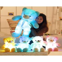 Stuffed Plush Animals 30Cm P Toys Cute Luminous Dolls Kids Children Led Doll Soft Toy Home Decoration Birthday Valentine039S Day 4 Dhfe9