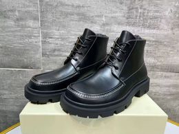 2024 scarpe da lavoro firmate per uomo primavera autunno Martin vera pelle piattaforma stivali derby scarpe da cucire appartamenti da uomo Zapatillas De Hombre