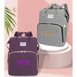 School Bags Personalized Portable Foldable Bed Mommy Bag For Going Out Lightweight And Large Capacity Mother Baby Backpack