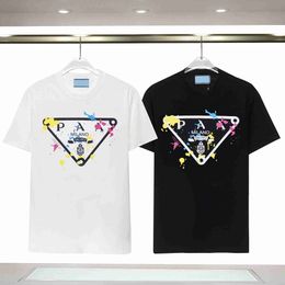 Men's T-Shirts 2024 new mens T-shirt High quality cotton high-end fashion brand short sleeve T-shirt male heavy couple matching thinM-3XL