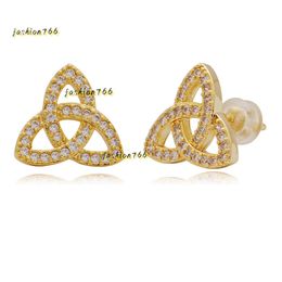 Stud New Fashion Charm Hip Hop Women Iced Out Bling Trend Personality Flower Couple Micro-inlaid Zircon Lover Gifts Man Designer Earrings Jewelry