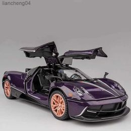 Diecast Model Cars 1 32 Pagani Huayra Dinastia Alloy Racing Car Model Diecast Toy Vehicles Metal Toy Car Sound Light Collection Boy Toys Gift