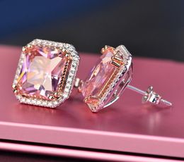 Pink Arrival Friends 18K White Gold Plated Earings Big Diamond Earrings for Women White Zircon Earrings5413129