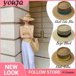 French Style Summer Hat for Women Men Panama Straw Hats Travel Beach Wide Brim Fedora Jazz UV Protection Holiday Sun 240219