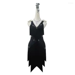 Stage Wear Latin Dance Professional Fringe Clothes Adult Women's Ballroom Competition Dress Outdoor Sexy Skirt Customize Samba Cha