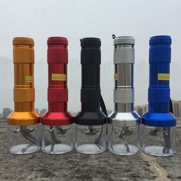 Cool Smoking Colourful Aluminium Alloy Electric Dry Herb Tobacco Grind Spice Miller Grinder Crusher Grinding Portable Innovative Handpipes Cigarette Holder DHL