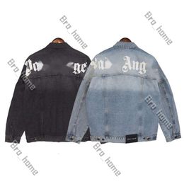 Luxury Mens Palm Angle Jacket Man Designer Jacket PA T Shrit High Street Distressed Washed Letters Denim Jacket Men And Women Hip-Hop Jacket Couple Coat Clothe 734