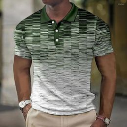 Men's Polos Summer Polo Shirt Fashion Casual Lapel Large Size Short Sleeve T-Shirt Daily Sportswear