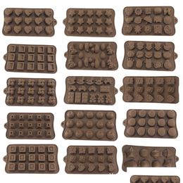 Baking Moulds Supply Sile Chocolate Mould Ice Grid Jelly Pudding Candy Drop Delivery Home Garden Kitchen Dining Bar Bakeware Otxwi