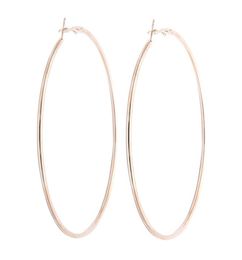 Trendy Silver Gold Plated Big Hoop Earrings for Women High Quality Smooth Circle Round Loop Creole Earring Party Jewellery Whole8147392