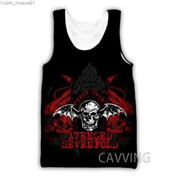 Men's Tank Tops New Fashion Women/Mens 3D Print Avenged Sevenfold Rock Tank Tops Harajuku Vest Summer Undershirt Shirts Streetwear V01L2402