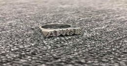 AWGE classic letter ring finger ring ASAP ROCKY with gold and silver twocolor spot drilling smooth surface2798499