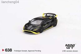 Diecast Model Cars MINI GT 1 64 Lambo Huracn STO Nero Noctis black Diecast Model Car