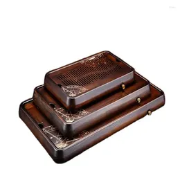 Tea Trays Drop Chinese Storage Tray Natural Bamboo 1PC Water Set Drawer Household Board